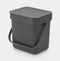 Brabantia Sort & Go - Aanrecht Afvalbakje - 3 liter - Dark Grey
