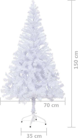vidaXL - Kunstkerstboom - met - verlichting - en - kerstballen - 380 - takken - 150 - cm