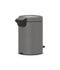 Brabantia NewIcon Prullenbak - 3 liter - Mineral Concrete Grey