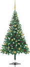 vidaXL - Kunstkerstboom - met - verlichting - en - kerstballen - 910 - takken - 210 - cm