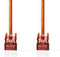 CAT6 Netwerkkabel - RJ45 Male - RJ45 Male - S/FTP - 0.50 m - Rond - LSZH - Oranje - Envelop