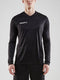 Craft Squad Jersey Solid LS - Sportshirt - V-hals - Zwart - Wit - M