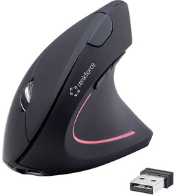 Renkforce RF-WM-322 - Draadloze ergonomische muis - 5 toetsen 1600 dpi - Zwart