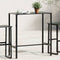 vidaXL - Bartafel - 100x50x110 - cm - gepoedercoat - staal - zwart