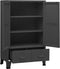 vidaXL - Opbergkast - industrieel - 70x40x115 - cm - metaal - antracietkleurig