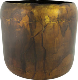 Ter Steege Bloempot-Sierpot Metaal Old Camel-Bruin D 26 cm H 22 cm