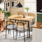 SoBuy OGT52-N - Eettafelset 5-delig - Compacte Keukentafel met 4 Stoelen - Natuur (5-delig)
