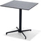 X Cross Tafelpoot Laag Zwart 74 cm - 11001 - Hpl Tafelblad 70x70cm - VEBA 110031077 - Horeca & Professioneel