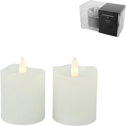 Countryfield LED kaarsen - stompkaarsen - timer - warm wit - D5 x H7,2 cm