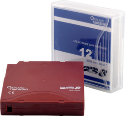 Overland-Tandberg TANDBERG LTO-8 DATA CARTRIDGE 12/30TB UNLABELED WITH CASE 1PCS Lege gegevenscartridge 12 TB