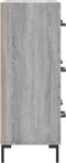 vidaXL - Dressoir - 69,5x34x90 - cm - bewerkt - hout - grijs - sonoma - eikenkleurig