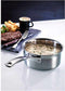 Le Creuset RVS set van 3 steelpannen, 16cm / 18cm / 20cm