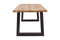 Feel Furniture - 220x100 Eettafel - Massief Boomstamblad Eiken - 5 cm dik - U Frame