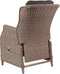 DARWIN ADJUSTABLE DINING CHAIR - RATTAN MIXED BROWN - ROYAL DARK GREY