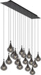 Lucide TEARS - Hanglamp - LED Dimbaar G4 16x1,5W 3000K - Zwart
