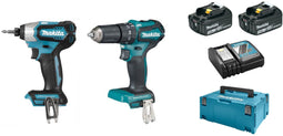 Makita DHP483 - Combiset Klopboor-Schroefmachine en Slagschroevendraaier - 2x 3,0Ah accu (2 stuks)