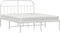 vidaXL - Bedframe - met - hoofdbord - metaal - wit - 180x200 - cm