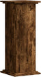 vidaXL - Plantenstandaard - 33x33x80 - cm - bewerkt - hout - gerookt - eikenkleurig