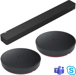 Lenovo ThinkSmart Bar XL - Soundbar met satellietmicrofoons - 4 microfoons 180° dekking - 97dB geluid