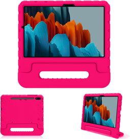iMoshion Tablet Hoes Kinderen Geschikt voor Samsung Galaxy Tab S8 / Tab S7 - iMoshion Kidsproof Backcover met handvat - Roze