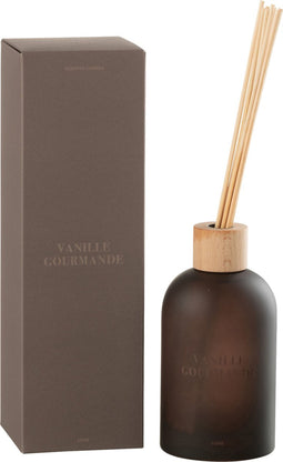 J-Line geurolie + stokjes Accords Essentiels - Vanille Gourmande - bruin - 250 ml