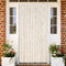 vidaXL - Vliegengordijn - 56x200 - cm - chenille - beige - en - wit