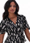 OBJECT Papaya - Lang satijnlook jurk - Overslag met ruffle detail - Maat 40