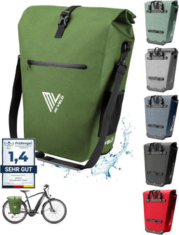 MIVELO Fietstas - Waterdicht met Laptopvak en Schouderriem - 25L - Olijfgroen