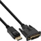 Kabel inline displaypt dvi 24+1 m/m 2 m zwart | 60 stuks