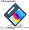 imoshion Tablet Hoes Kinderen - Geschikt voor iPad 11 (2025) 11 inch / 10e generatie (2022) 10.9 inch - Kidsproof Backcover met handvat - Donkerblauw