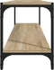 vidaXL - Tv-meubel - 100x33x41 - cm - bewerkt - hout - en - staal - sonoma - eikenkleur