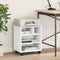 vidaXL - Printerkastje - met - wielen - 41x32x48 - cm - wit