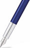 Sheaffer vulpen - 100 - glanzend blauw met chroom - penpunt M - inclusief convertor voor vulling - SF-E0933953