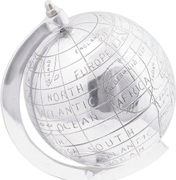 vidaXL - Globe - Sculptuur - Zilver - 16,5x14x26 - cm - Aluminium