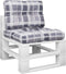 vidaXL Bankkussens pallet 2 st ruitpatroon grijs