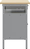 vidaXL - Werkbank - met - Vergrendelbare - Deur - Zwart - 100x55x85 - cm - Staal