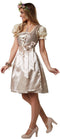Dressforfun Burgau - Mini-Dirndl - Nauwaansluitend met Pailletten - Beige