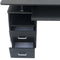 Bureau computertafel - praktisch veel opbergruimte in lades en vakken - 120 cm breed - zwart