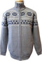 River Creek - Gevoerd vest - Noors patroon met opstaande kraag - Lichtgrijs (1 stuk)