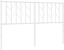 vidaXL - Hoofdbord - 140 - cm - metaal - wit