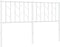 vidaXL - Hoofdbord - 140 - cm - metaal - wit