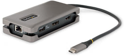 StarTech.com USB-C Multiport Adapter - 4K 60Hz HDMI/DP - 3-Port USB Hub 100W Power Delivery - Travel Docking Station (30cm)