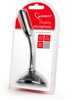 Gembird Microfoon - Desk microfoon met flexibele nek - Omnidirectioneel - 3,5mm Jack