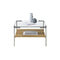 MCA Furniture Salontafel met Glazen plaat - Max. 20 kg - 65 x 65 x 46 cm