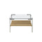 MCA Furniture Salontafel met Glazen plaat - Max. 20 kg - 65 x 65 x 46 cm
