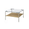 MCA Furniture Salontafel met Glazen plaat - Max. 20 kg - 65 x 65 x 46 cm