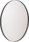 Housevitamin Ronde Metalen Spiegel - Staal Rand 3cm 80 Dia - Gemaakt van Staal Zwarte Wand Spiegel 80cm – Geschikt voor badkamer