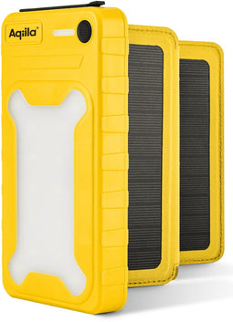 Aqiila Powerbird BS10 - Powerbank - 10.000 mAh - 4 zonnepanelen - Geel