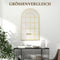 HOMCOM Wandspiegel - Bogenvensterframe - 110L x 65B x 2,5H cm - Goud