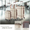 tectake® Kofferset - 13-delige Bagageset - 3 Stapelbare Koffers - TSA Cijferslot - Creme